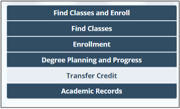 The Prior Learning Request page can be accessed from the Student Home Base in LionPATH by clicking the Transfer Credit button.